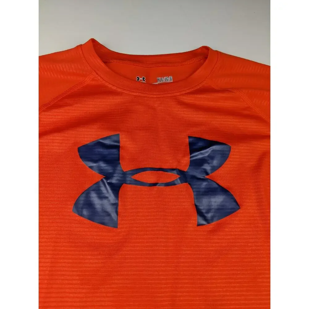 Under Armour Orange Long Sleeve Athletic Shirt - Youth Large
